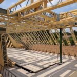 Embodied carbon timber roof trusses in action