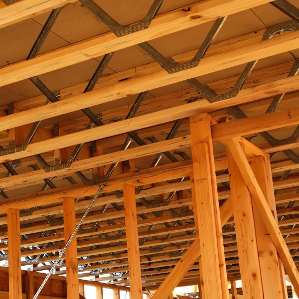 Steel web floor joists for home building project